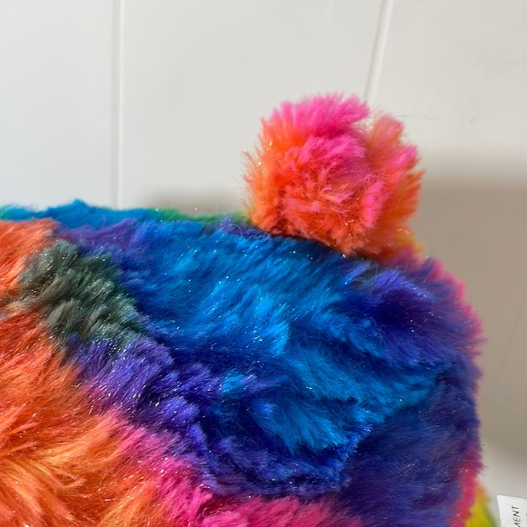 BAB Tropicolor 17" Teddy Plush Bear Sparkly Neon Tie Dye Stuffed Animal Toy - Picture 9 of 14